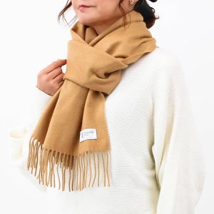 ジョンストンズ ストール/マフラー メンズ レディース WA57 キャメルベージュ WA000057 SB4142 JOHNSTONS