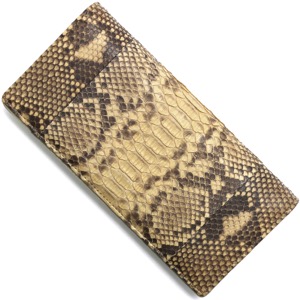 本革 長財布 財布 メンズ レディース ダイヤモンドパイソン DIAMOND PYTHON キャメル SNJN0118 BCM Leather