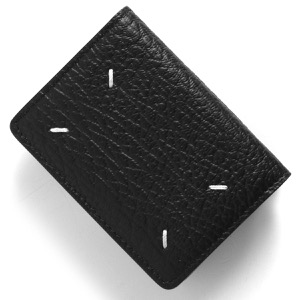 メゾンマルジェラ 三つ折り財布 財布 レディース ステッチ ブラック S36UI0416 P4455 T8013 MAISON MARGIELA