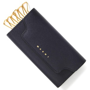 マルニ キーケース レディース ブルーブラックネイビー PCMO0017U0 LV520 Z571M MARNI