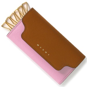 マルニ キーケース レディース モカブラウン&ピンクキャンディー&シェルホワイト PCMO0017U1 LV520 Z565N MARNI