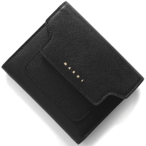 マルニ 三つ折り財布 財布 レディース ブラック&デューンベージュ PFMO0052U2 LV520 Z360N MARNI