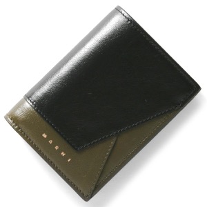 マルニ 二つ折り財布 財布 メンズ レディース バイカラー カーキグリーン&ブラック PFMO0055U1 P2644 Z530N MARNI