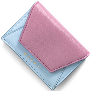マルニ 三つ折り財布/ミニ財布 財布 レディース バイカラー ライトライラックピンク&パウダーブルー PFMO0056U1 P2644 Z639B MARNI