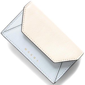 マルニ カードケース/名刺入れ レディース バイカラー ホワイト&クラウドライトライトブルー PFMO0074U0 P2644 Z529N MARNI