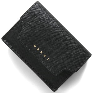 マルニ 三つ折り財布/ミニ財布 財布 レディース ブラック PFMOW02U07 LV520 Z360N MARNI
