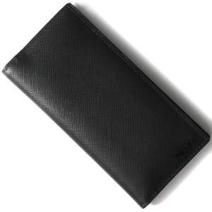 プラダ 長財布（札入れ） 財布 メンズ サフィアーノ マルチカラー ブラック 2MV001 ZLP F0002 PRADA