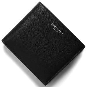 サンローランパリ イヴサンローラン 二つ折り財布 財布 メンズ クラシック ブラック 396303 BTY0N 1000 SAINT LAURENT PARIS