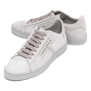 トッズ スニーカー/靴 シューズ メンズ レディース パンチング 紐 ライトグレー XXW12A0T490 06S B219 TOD'S