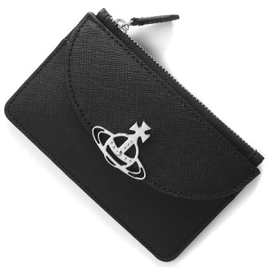 ヴィヴィアンウエストウッド コインケース（小銭入れ）/カードケース/フラグメントケース 財布 メンズ レディース サフィアーノ ハーフ ムーン オーブ ブラック 51110053 L001N N402 VIVIENNE WESTWOOD