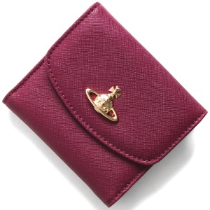 ヴィヴィアンウエストウッド 二つ折り財布 財布 メンズ レディース サフィアーノ スモール オーブ パープル&シルバー 51150003 L001N J401 VIVIENNE WESTWOOD