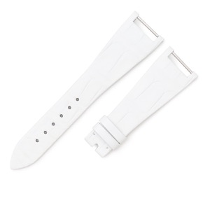 パテックフィリップ 腕時計パーツ トゥエンティ4用 クロコバンド クロコダイル ホワイト 未使用 純正 替え ベルト ストラップ バネ棒 22ｍｍ ホワイト 白  中古