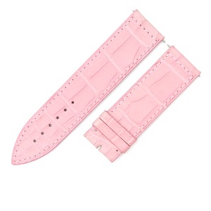 フランクミュラー 腕時計パーツ ロングアイランド(1000)用 クロコバンド クロコダイル ピンク 未使用 純正 替え ベルト マット ロング 22mm ピンク 中古