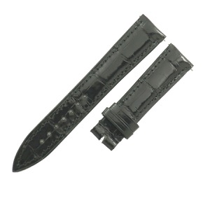 フランクミュラー 腕時計パーツ トノウカーベックス 7500/7502用 クロコバンド クロコダイル ブラック 未使用 純正 替え ショート 16mm ブラック 黒  中古