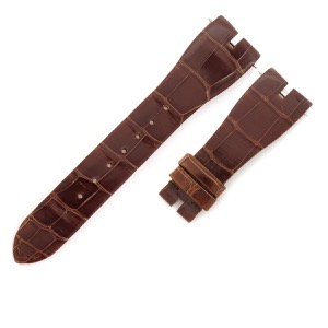 ロジェデュブイ 腕時計パーツ エクスカリバー用 クロコバンド クロコダイル ブラウン 新同品 純正 替え ベルト ストラップ 21mm 艶有り ブラウン 茶 中古