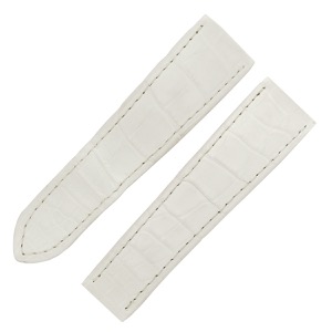 カルティエ 腕時計パーツ クロコダイル ホワイト 純正 Dバックル用 クロコ ベルト バンド ストラップ 22mm ホワイト 白 中古