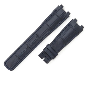 ブレゲ 腕時計パーツ マリーン用 クロコダイル ネイビー 新品同様 純正 替え クロコ ベルト ストラップ 22mm ネイビー 紺 中古