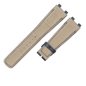 ブレゲ 腕時計パーツ マリーン用 クロコダイル ネイビー 新品同様 純正 替え クロコ ベルト ストラップ 22mm ネイビー 紺 中古