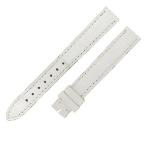 カルティエ 腕時計パーツ クロコダイル ホワイト 純正 クロコ 尾錠用 替え バンド ベルト ストラップ 13mm 白 ホワイト 中古