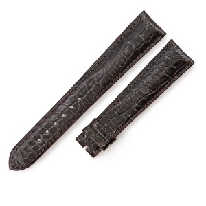 パテックフィリップ 腕時計パーツ クロコダイル ブラウン 新品同様 純正 クロコ ベルト ストラップ 20mm 艶有り シャイン ブラウン 茶 中古
