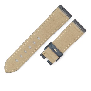 パネライ 腕時計パーツ ルミノール ドゥエ用 クロコバンド クロコダイル ネイビー 未使用 純正 替え ベルト バンド ストラップ 20mm ネイビー 青 中古