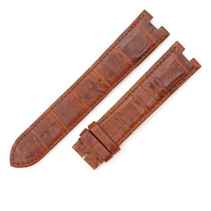 カルティエ 腕時計パーツ クロコダイル ブラウン 純正 替え クロコバンド 尾錠用 ベルト ストラップ 20mm 茶 ブラウン 中古