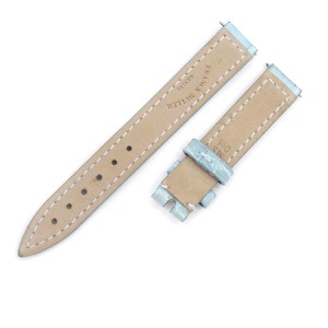 フランクミュラー 腕時計パーツ ロングアイランド(800/802)用 クロコバンド クロコダイル ブルー 新同 純正 ベルト 12mm アイスブルー 水色 バネ棒付き 中古