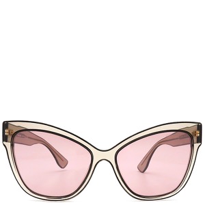 ミュウミュウ サングラス バタフライ 56□16 プラスチック ピンク クリア ピンクレンズ  SMU08V 中古