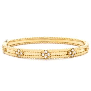 ヴァンクリーフアーペル ブレスレット ペルレ クローバー ミディアム K18YG ゴールド M 18K 750 VCARP6X600 中古