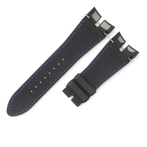 ロジェデュブイ 腕時計パーツ エクスカリバー EX45用 ラバー バンド ラバー ネイビー 未使用 純正 替え ベルト バネ棒 27mm ネイビー 紺 中古