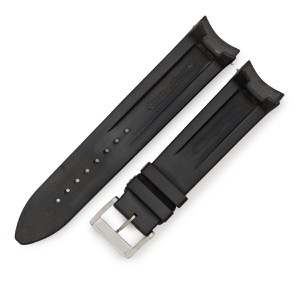 ジャガールクルト 腕時計パーツ クロコダイル ブラック 純正 替え ベルト ストラップ バンド バネ棒 尾錠付き 22mm ブラック 黒 中古