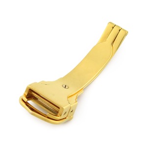 カルティエ 腕時計パーツ GP ゴールド 純正 12mm幅対応 フォールディング Dバックル パーツ 替え 交換 予備 部品 イエローGP  中古