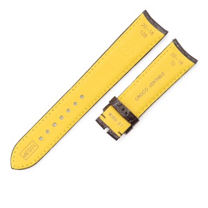 ブライトリング 腕時計パーツ クロコダイル ブラウン 新品同様 純正 替え クロコ ベルト バンド ストラップ シャイニー 艶 20mm ブラウン 茶 中古