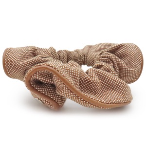 エルメス ヘアアクセサリー クラウディア プラン エア シュシュ トワルアッシュ ブラウン 茶 ヘアゴム  中古