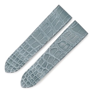 カルティエ 腕時計パーツ サントス用 クロコバンド クロコダイル グリーン 新品同様 純正 替え ベルト ストラップ Dバックル用 24mm グリーン 緑 中古