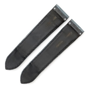 カルティエ 腕時計パーツ サントス用 クロコバンド クロコダイル グリーン 新品同様 純正 替え ベルト ストラップ Dバックル用 24mm グリーン 緑 中古