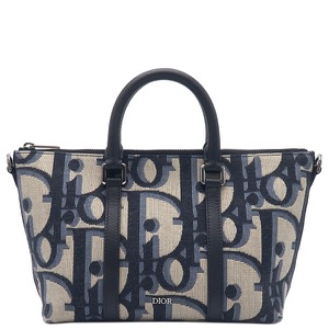 クリスチャン・ディオール 2WAYバッグ ウィークエンダー PM キャンバス ネイビー 紺 ハンドバッグ ショルダーバッグ  中古