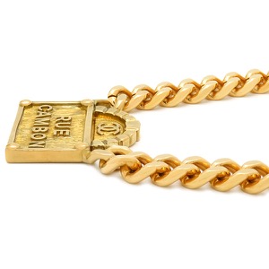 シャネル ネックレス ココマーク ロゴ ネックレス GP ゴールド RUE CAMBON 中古