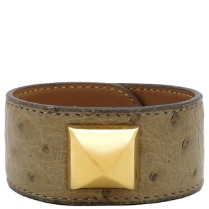 エルメス ブレスレット メドール オーストリッチ ベージュ M 中古