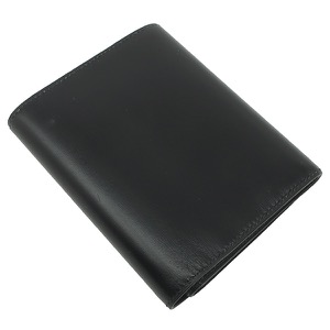 エルメス 三つ折り財布 コンパクト ウォレット ボックスカーフ ブラック 黒 ミニ財布  中古