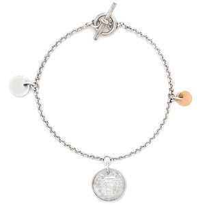 エルメス ブレスレット エクスリブリス PM  シルバー925 シルバー SH SV925 Au750 K18PG   中古