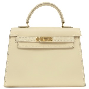 エルメス 2WAYバッグ ミニミニケリー15 スイフト ホワイト アイボリー クリーム ショルダー  中古
