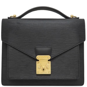 ルイヴィトン 2WAYバッグ モンソー エピレザー ブラック 黒 ハンドバッグ ショルダー  M52122 中古