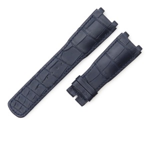 ブレゲ 腕時計パーツ クロコダイル ネイビー 新品同様 純正 替え クロコ ベルト バンド 予備 スペア ストラップ 24mm ネイビー 紺 中古