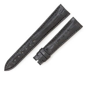 ブレゲ 腕時計パーツ クロコダイル ブラック 未使用 純正 クロコ ベルト バンド 替え 予備 スペア ストラップ 18mm ブラック 黒 中古