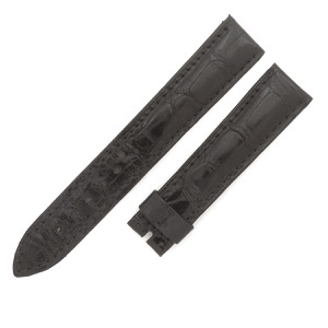 ブレゲ 腕時計パーツ クロコダイル ブラック 未使用 純正 クロコ ベルト バンド 替え 予備 スペア ストラップ 18mm ブラック 黒  中古