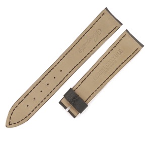 ブレゲ 腕時計パーツ クロコダイル ブラック 未使用 純正 クロコ ベルト バンド 替え 予備 スペア ストラップ 18mm ブラック 黒  中古