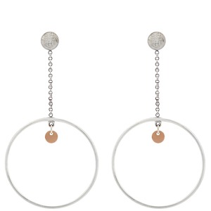 エルメス ピアス エクスリブリス フープ シルバー925 シルバー Ag925 AU750 スイング サークル  中古