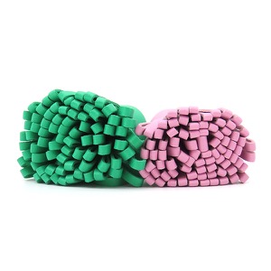 エルメス キーリング カルメン ウノドス ラムスキン グリーン 緑 ピンク フリンジ キーホルダー  中古