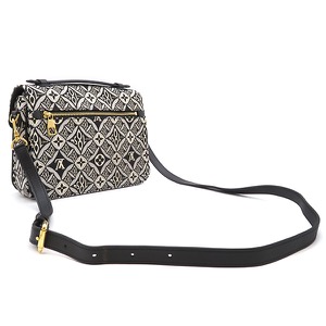 ルイヴィトン 2WAYバッグ ポシェット メティス MM レザー ブラック SINCE1854 ショルダー 黒 白  M57272 中古